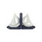 Contemporary Home Living 9.5" Blue and White Sail Boat Bookends
